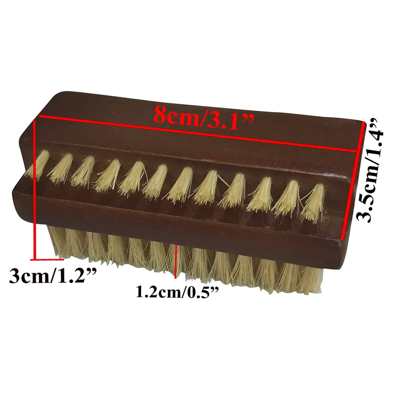 [Australia] - NewFerU Wooden Nail Brush Cleaner Rosewood Two Sided in Natural 100% Boar Bristle for Cleaning Hand Finger Foot Toe, Fingernail Toenail Scrub Brush for Men Women Kids Manicure Pedicure Care (1) 1 