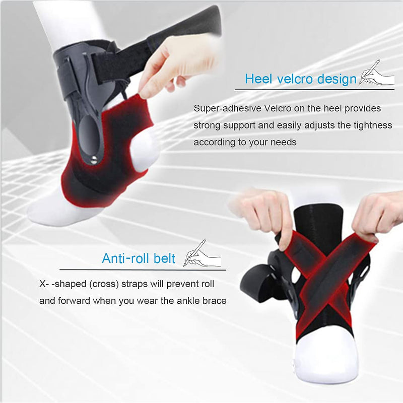 [Australia] - Ankle Brace for Sprained Ankle, Ankle Support Brace with Side Stabilizers for Men & Women , Ankle Splint Stabilizer Volleyball, Basketball, Ankle Supports for Women (Update XL) Update X-Large 