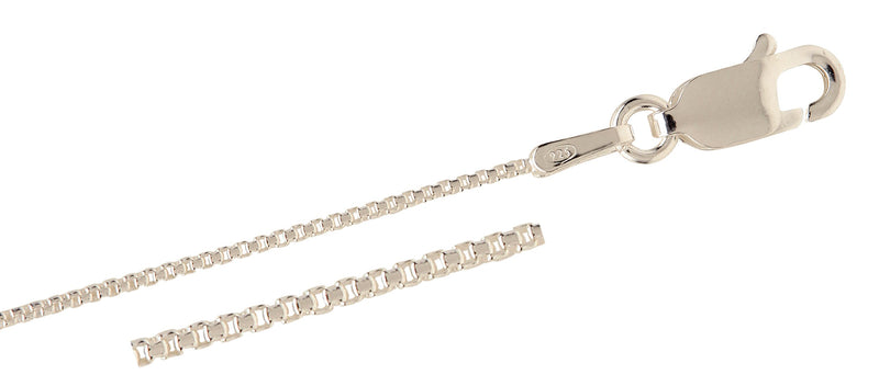 [Australia] - Child's or Women's Sterling Silver Box Chain 16-18 Inch (Adjustable) 