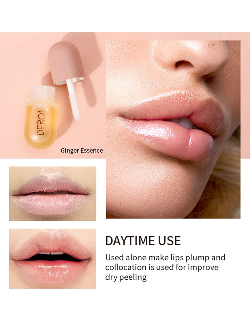 [Australia] - Lip Plumper Set,Natural Lip Plumper and Lip Care Serum,lip plumper,Lip Enhancer for Fuller,lip filler,Beautiful Fuller, Hydrating & Reduce Fine Lines,Day&Night (2PCS) 