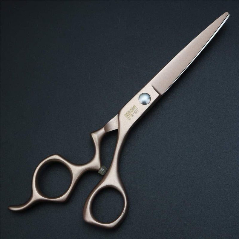 [Australia] - JIESENYU 6 inch gold personality handle black diamond fashion generous hairdressing scissors professional hair stylist special cut bangs cut thin scissors set tool strong (set) 