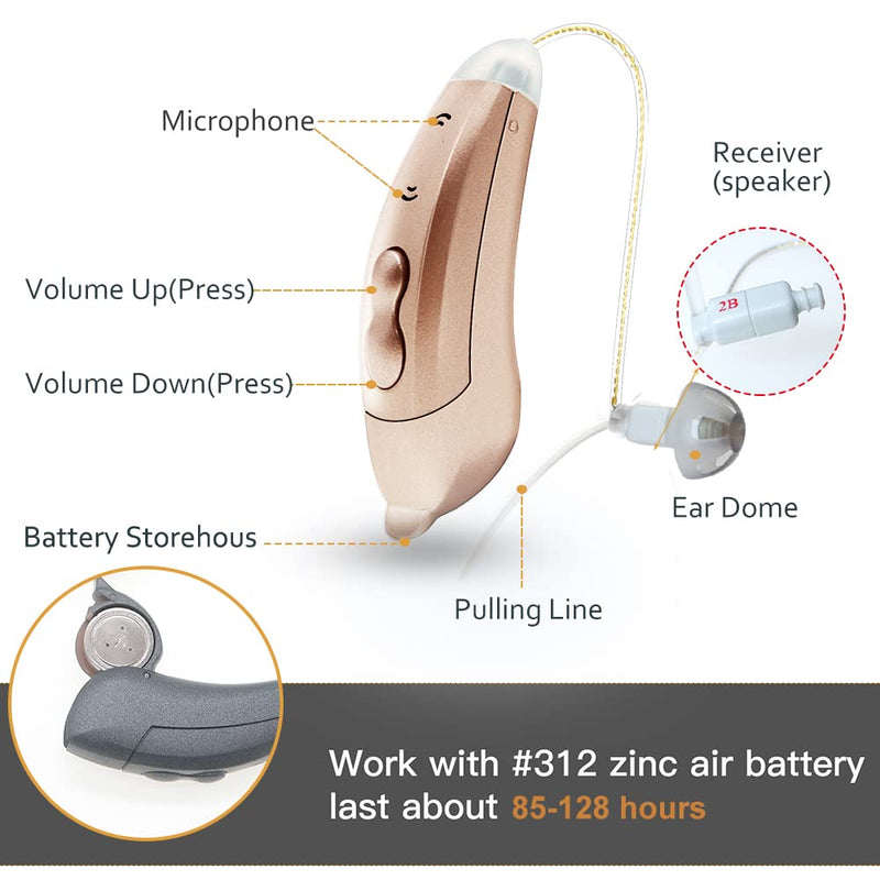 [Australia] - IncenSonic10 Channels Bluetooth Digital Hearing Aids Smart Hearing amplifier, Wireless with App Sound Assist Aid, Sound Amplifiers for Adults and Seniors SF101-Right 