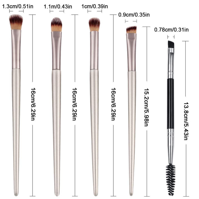 [Australia] - KELYDI Eye Makeup Brushes Set, 5pcs Make-up Brush Beauty Tools for Eye Shadow Eyebrow Eyelash Mixed Foundation Concealer 