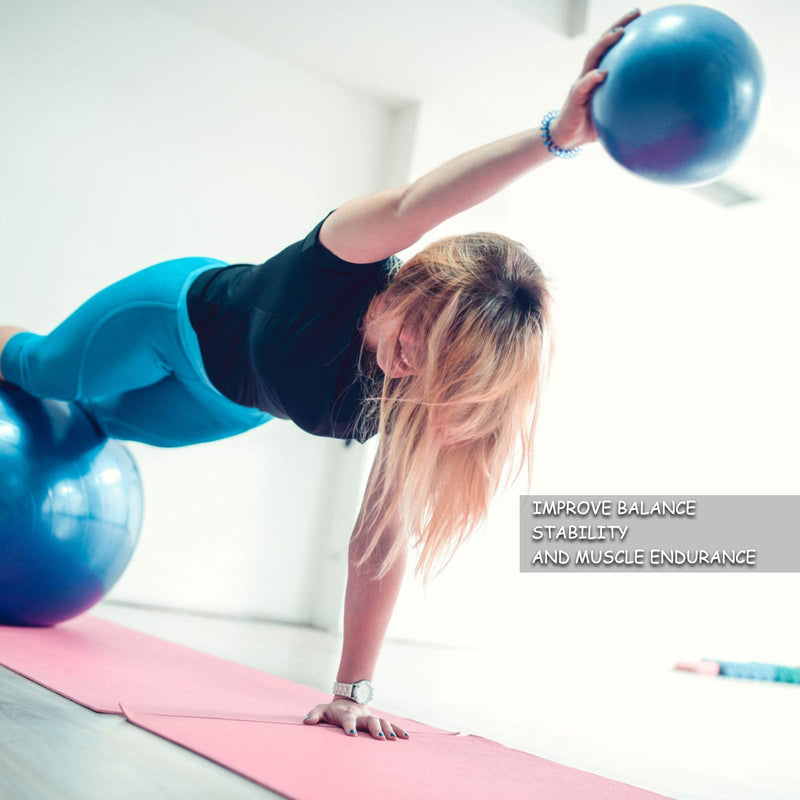[Australia] - Yontree 2 Pack Soft Pilates Ball, 22-25cm Small Exercise Ball for Yoga, Pilates, Abdominal Workouts, Shoulder Therapy, Core Strengthening (Home & Gym & Office) 