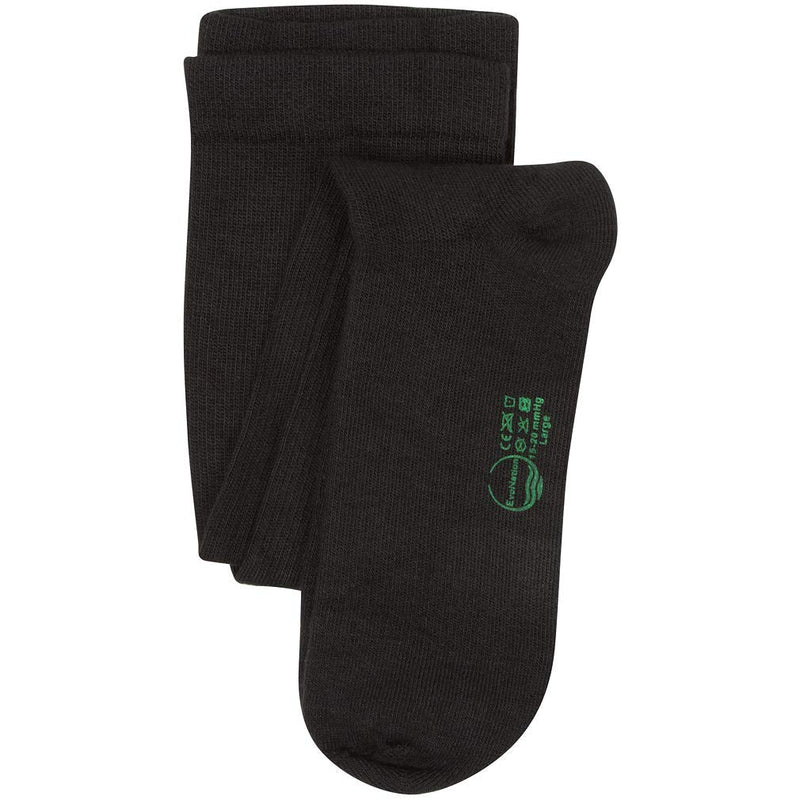 [Australia] - EvoNation Men’s Coolmax Knee High 15-20 mmHg Graduated Compression Socks – Moderate Pressure Compression Garment Black Large (1 Pair) 