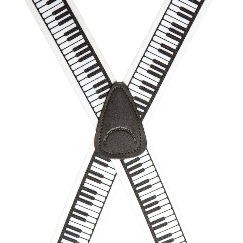 [Australia] - SuspenderStore Men's Piano Keyboard Suspenders 54" for 6'1" to 6'5" tall 