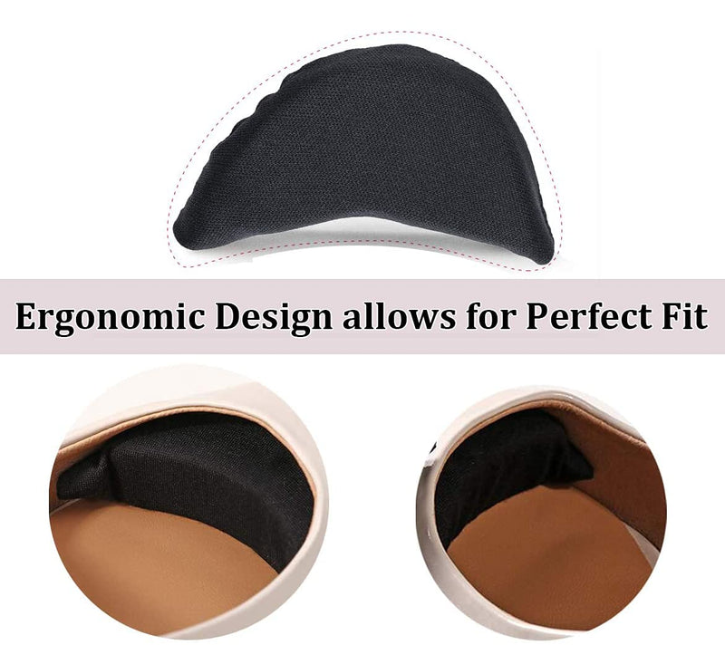 [Australia] - Toe Inserts for Shoes Too Big, 4 Pairs Shoe Inserts for Women Men, Foam Toe Filler, Shoe Fitters, Black and Beige Non-Adjustable 