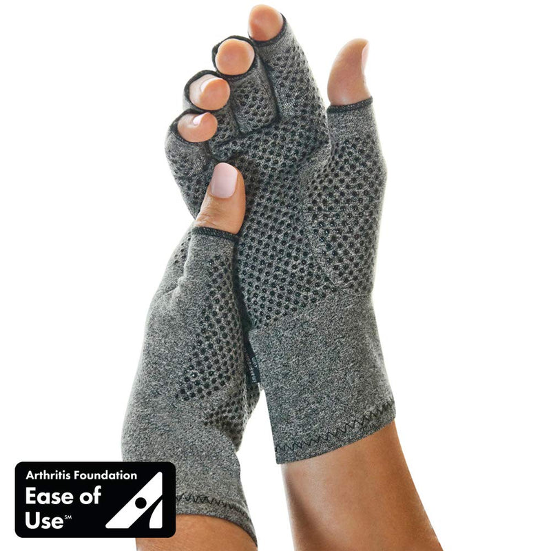 [Australia] - IMAK Compression Active Gloves, Large – Arthritis, Fibromyalgia, Neuropathy, Joint Pain, & Rheumatoid Support – Fingerless Compression Gloves - All Day Support 