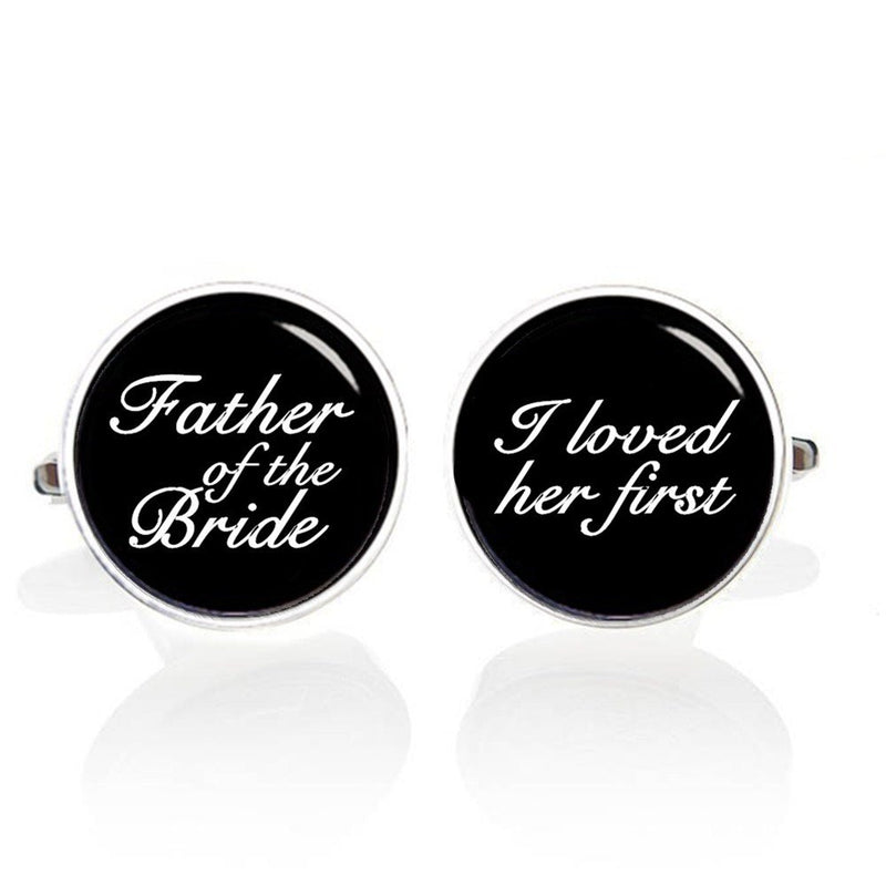 [Australia] - Kooer Handmade Custom Personalized Wedding Cuff Links Father of The Bride Cufflinks Jewelry Gift 