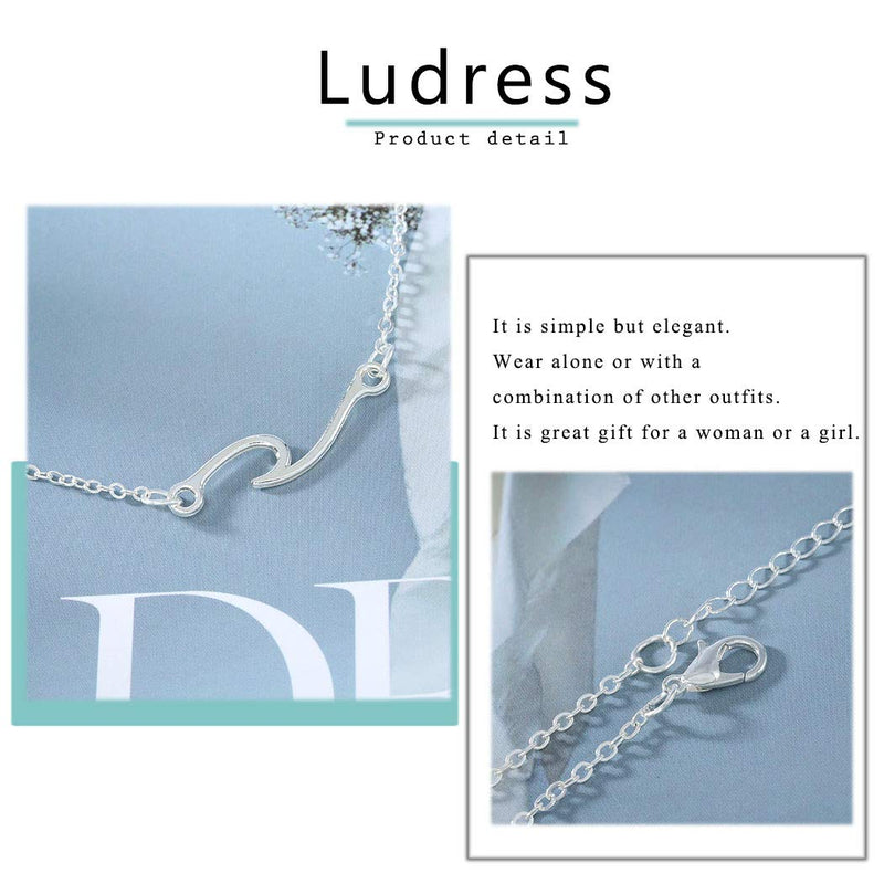 [Australia] - Ludress Boho Wave Anklet Silver Ocean Wave Ankles Bracelet Beach Ankle Chain Foot Jewelry Accessories for Women and Girls 