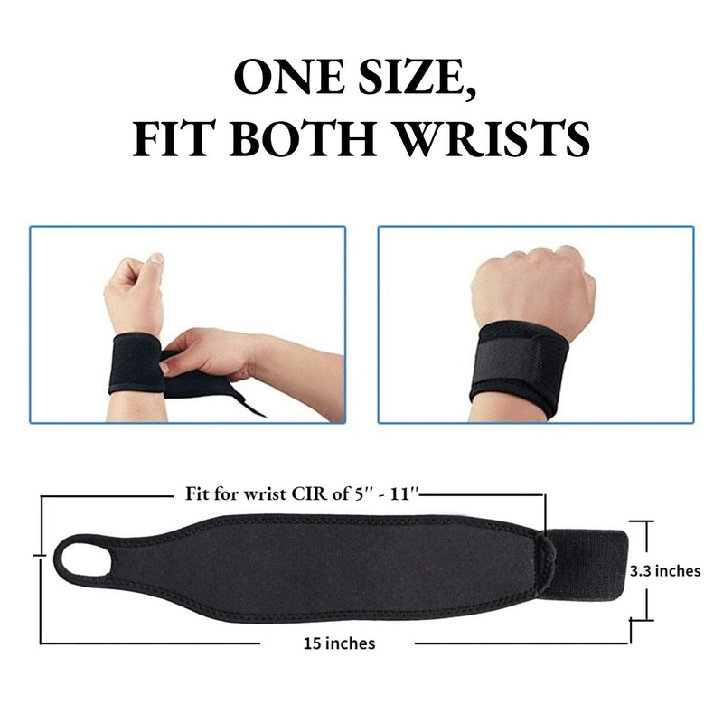 [Australia] - Imentha 2 Pack Adjustable Sport Wrist Brace, Wrist Support, Wrist Wrap, Hand Support, Carpal Tunnel Brace for Fitness, Arthritis & Tendinitis Pain Relief - Suitable for Both Right and Left Hands 