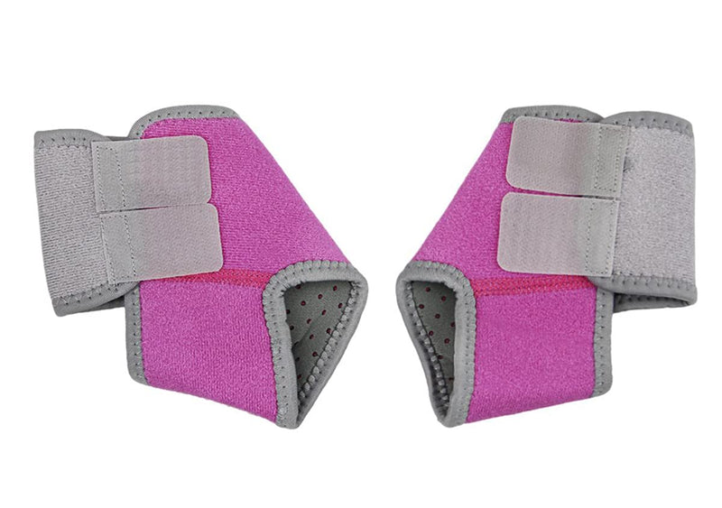 [Australia] - 2 Pack Kids Child Adjustable Nonslip Ankle Tendon Compression Brace Sports Dance Foot Support Stabilizer Wraps Protector Guard for Injury Prevention & Protection for Sprains, Sore or Weak Ankles (Small (Pack of 2), Hot Pink) Small (Pack of 2) 