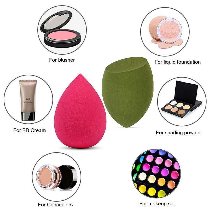 [Australia] - KELYDI Makeup Sponge Blender, 6pcs Foundation Makeup Beauty Sponge for Liquid, Powder and Cream 