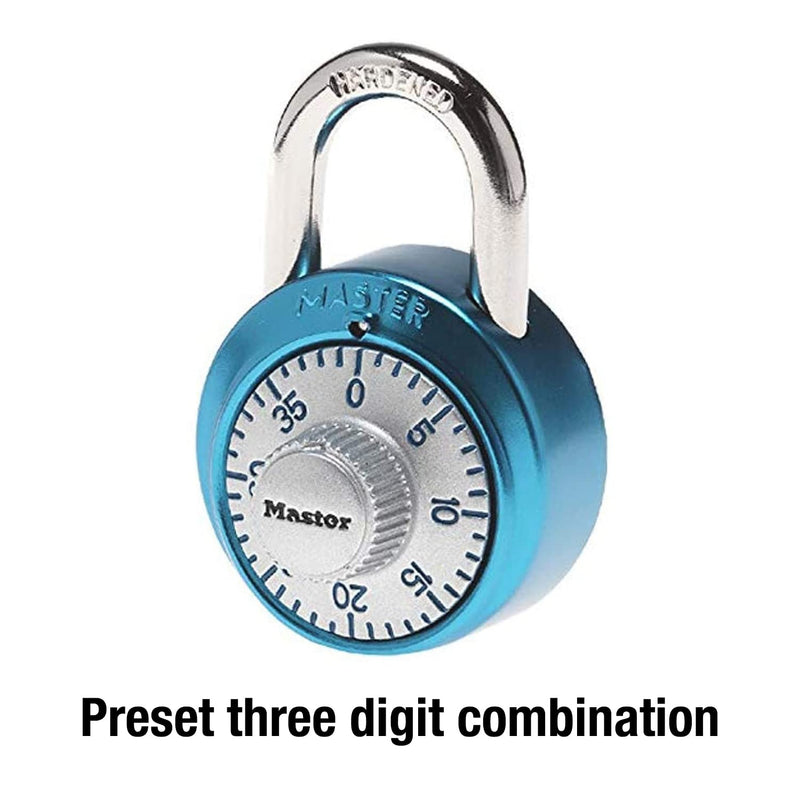 [Australia] - Master Lock 1561DLTBLU Locker Lock Combination Padlock, 1 Pack, Light Blue 
