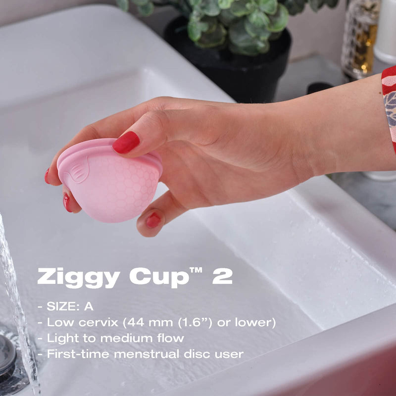 [Australia] - Intimina Ziggy Cup 2 - New Generation Ultra-Thin Flat-Fit Reusable Menstrual Disc (A) A 