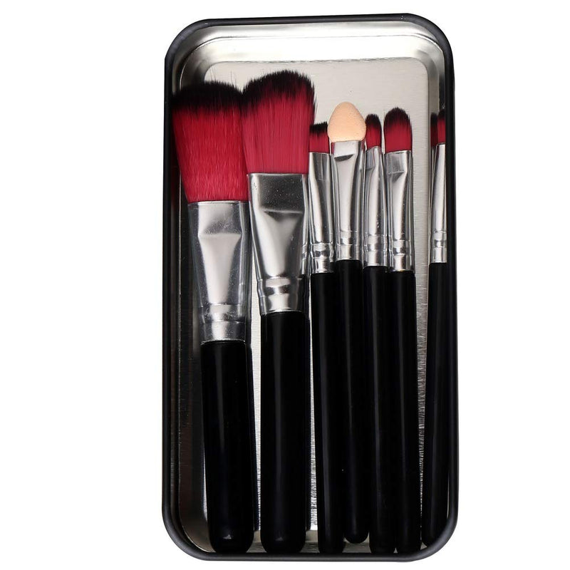 [Australia] - Children Makeup Brushes, 7Pcs Makeup Brush Set Foundation Eyebrow Eyeliner Brush Cosmetic Concealer Brushes for Kids Girls, Women trave - Black with case 