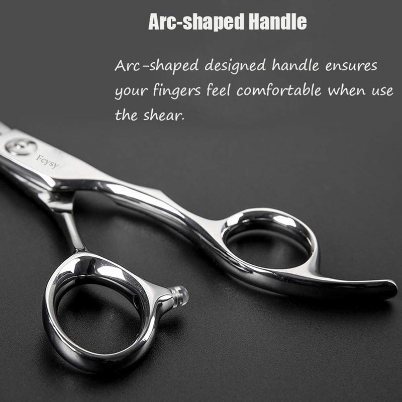 [Australia] - Hair Cutting Scissors Hair Shears- Fcysy Professional Barber Sharp Hair Scissors Hairdressing Shears for Cutting Styling Hair for Women Men Pet（Silver） 