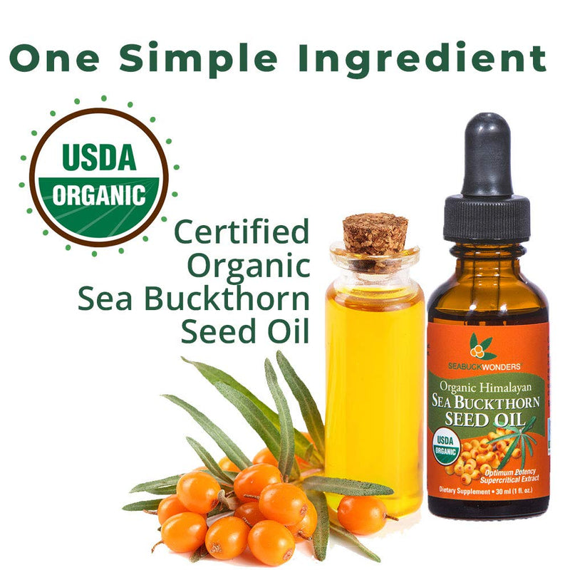 [Australia] - Sea Buckthorn Seed Oil -100% Certified Organic, 1-Ounce 