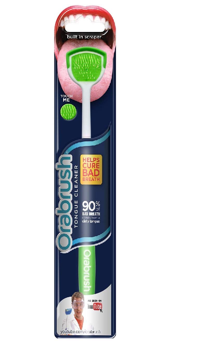 [Australia] - DenTek Orabrush Tongue Cleaner and Tongue Scraper, 1 Count (Pack of 1) 1 Count (Pack of 1) 