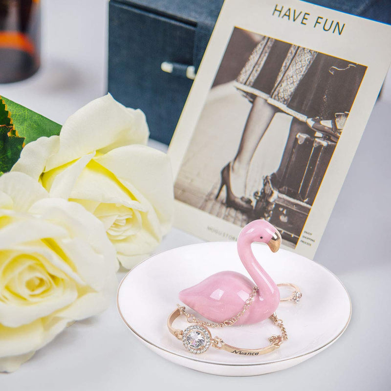 [Australia] - AUTOARK Flamingo Ring Holder Jewelry Tray,Desktop Jewelry Display Organizer,Office & Home Decor,Wedding Birthday,AJ-204 