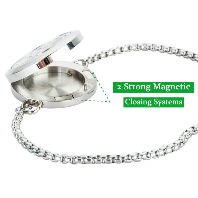 [Australia] - Aromatherapy Essential Oil Diffuser Bracelet Flower Jewelry Stainless Steel Locket Cuff Bangle Bracelet with 8 Refill Pads Flower Bracelet 