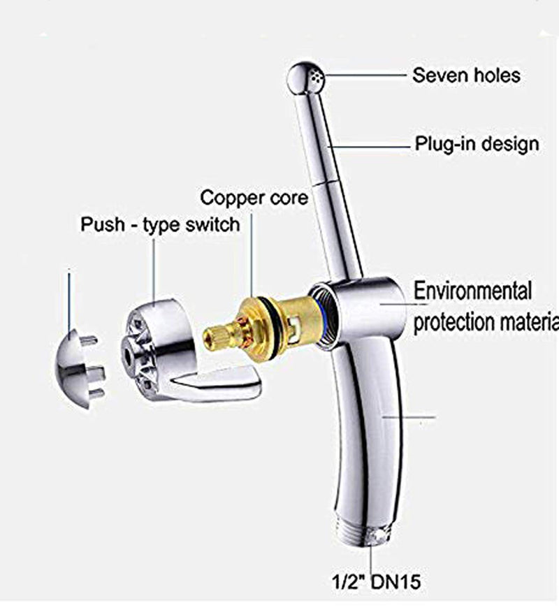 [Australia] - Home Shower Enema Kits Vaginal Anal Cleaner Anal Cleansing Nozzle Fit for Regulator Douche System for Men and Women +59-inch Shower Hose 