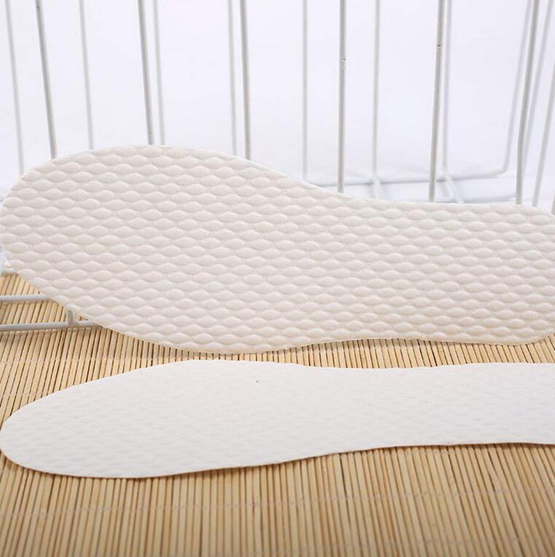 [Australia] - 10Pairs(Non-Sticky) White Disposable Breathable Slim Barefoot Insoles Natural Sweat Insoles Feet Solution Treatment Odor Eliminator Shoe Insert Pads for Walking Jogging Runnin (Women:24cm) Women:24cm 