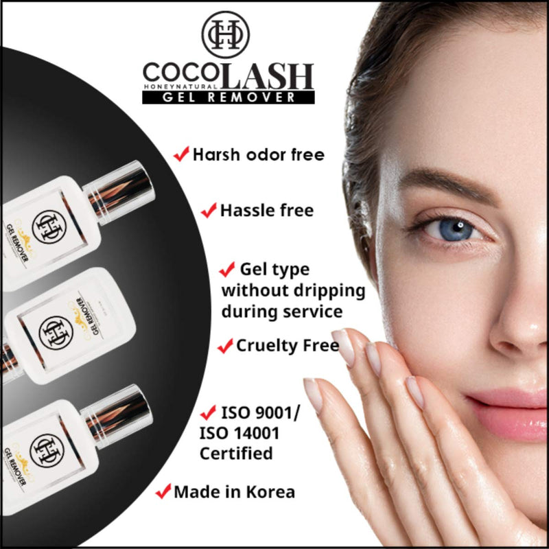 [Australia] - GEL REMOVER for Eyelash Extension Glue 15 ml MADE IN KOREA | COCOHONEY | Dissolution time: 60 seconds | Transparent Color and Pleasant smell 