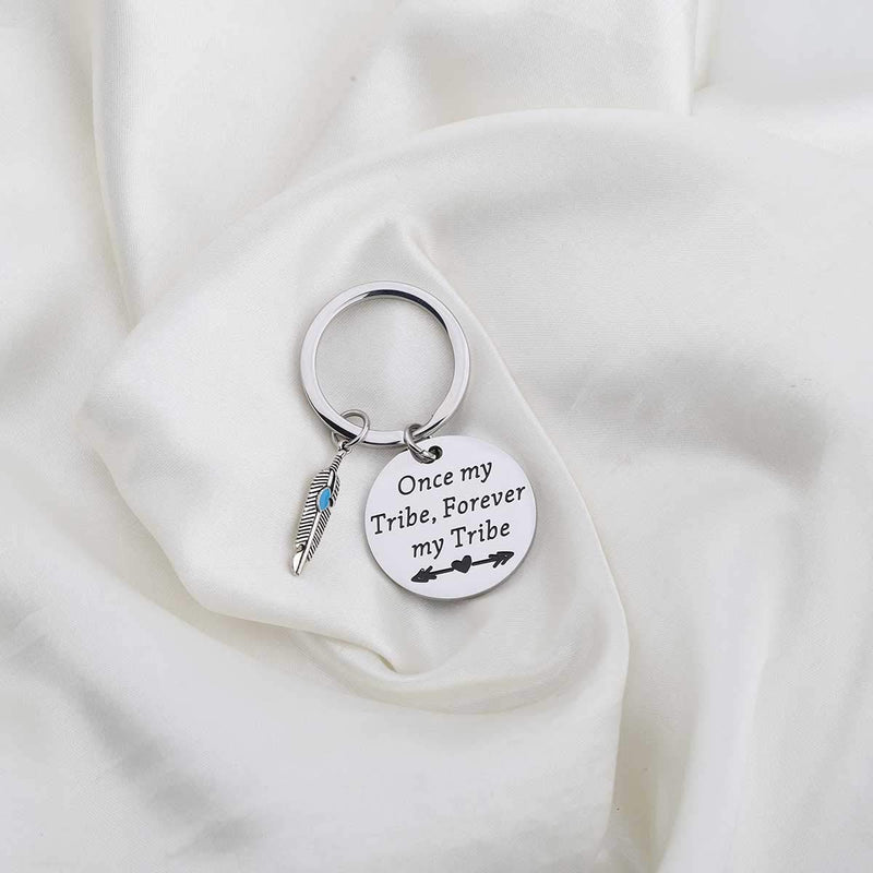 [Australia] - ENSIANTH Tribe Gift Once My Tribe,Forever My Tribe Keychain Wedding Gift Bridesmaid Gift Tribe Jewelry for BFF Once tribe key 