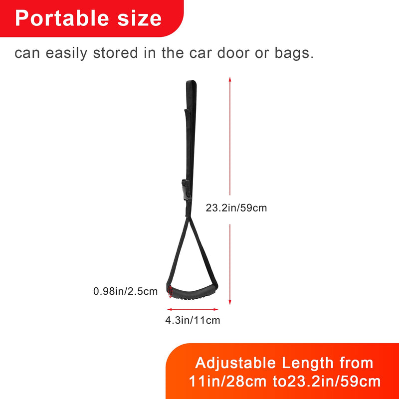 [Australia] - Adjustable Vehicle Support Handle, Nylon Standing Aid Safety Handle for Elderly, Disabled Get in and Out of Car 28cm to 59cm 