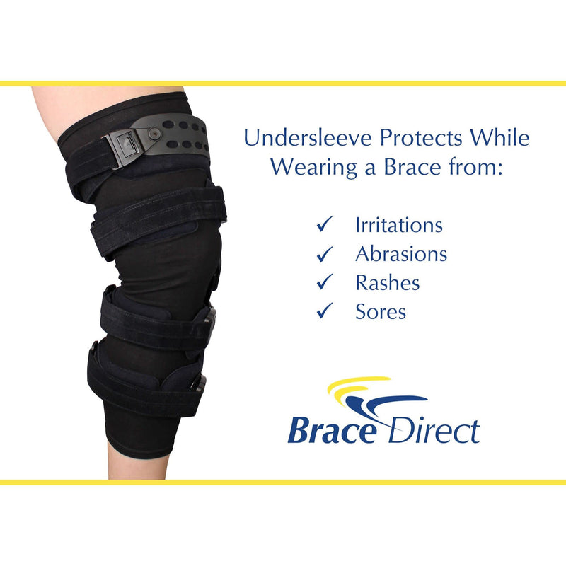 [Australia] - Knee Brace Undersleeve Closed Patella Protects Skin from Abrasions and Irritations, Easy to Use, Comfortable, Breathable, Lightweight, Flexible, and Non Slip Material by Brace Direct Large/X-Large (Pack of 1) 