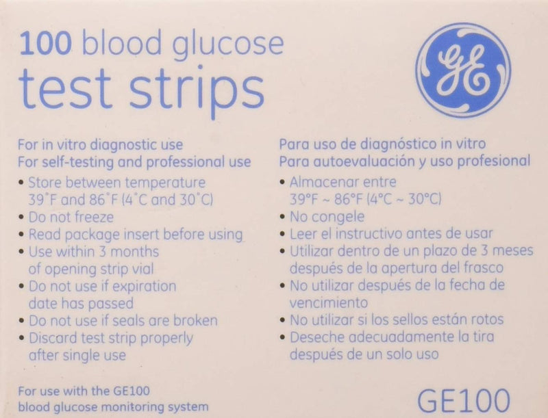 [Australia] - GA/Bionime GE100 Diabetic Test Strips, 100 Count 