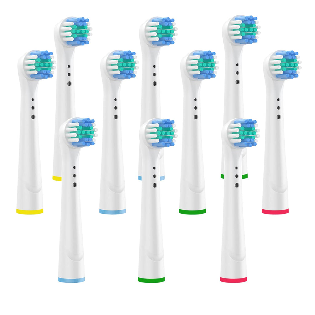 [Australia] - Toothbrush Heads Compatible with Most Braun Oral B, 10 Pack Professional Electric Toothbrush Replacement Heads Adults Precision Clean Brush Heads Refills 