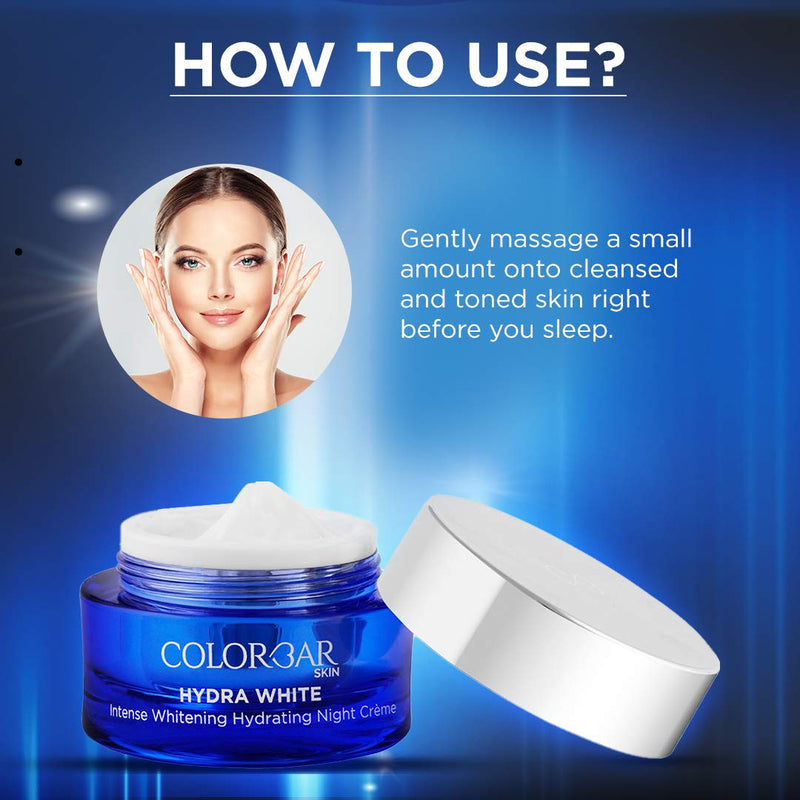 [Australia] - Colorbar Hydra White Intense Whitening Night Cream 25g, No parabens, No sulphates, No silicones, 100% Vegetarian 