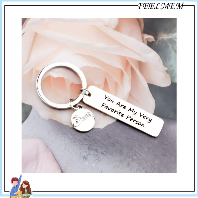 [Australia] - FEELMEM Friendship Jewelry You are My Very Favorite Person Keychain Valentine's Day Gift Lover Gift Bestie Gift You Are-ky 