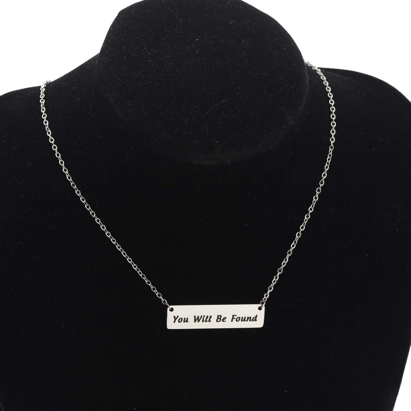 [Australia] - BAUNA You Will be Found Bar Necklace Dear Evan Hansen Broadway Musical Inspired Theater Gift Actor Gift You will be found necklace 