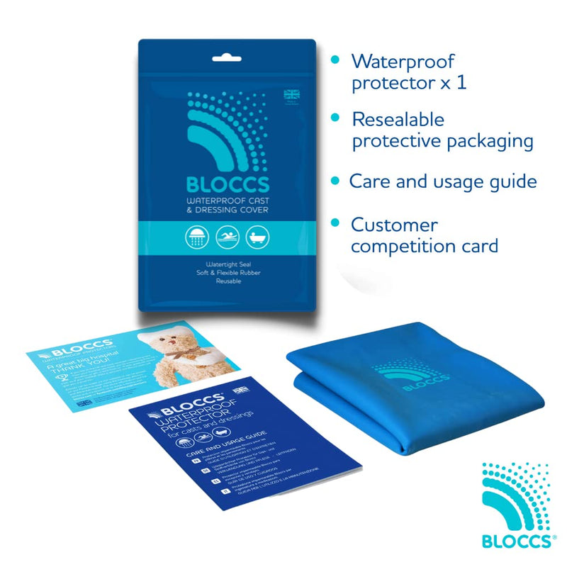 [Australia] - Bloccs Waterproof Plaster Cast Covers Leg, Swim, Shower & Bathe. Watertight Protector, Child Full Leg (Small) S 