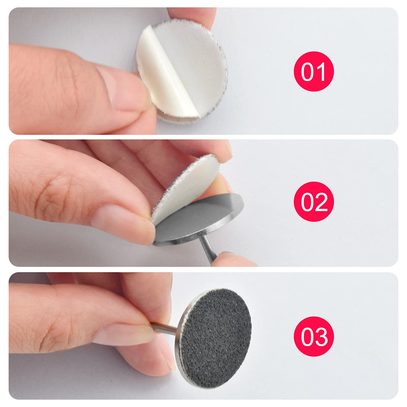 [Australia] - 100pcs Replaceable Sanding Paper with Disk 25mm Pedicure Sandpaper Nail Drill Bit Accessories Salon Foot Calluse Tool (HJ-NF037-120#) Hj-nf037-120# 