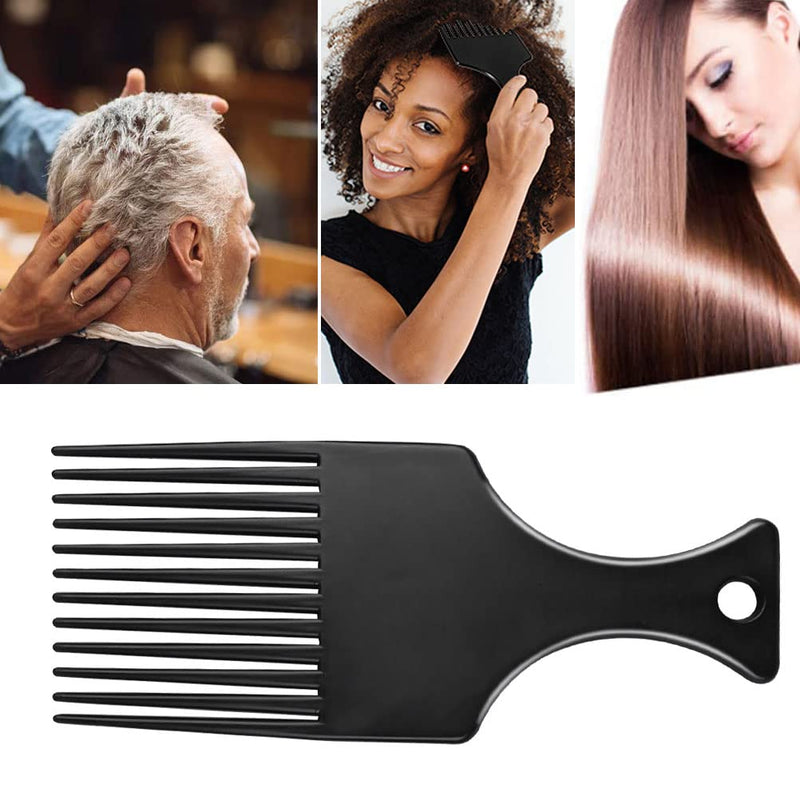 [Australia] - 6 pcs Afro Comb, Plastic Smooth Hair Pick Comb Wide Tooth Detangling Hair Comb for Natural Curly Hair Style (6 Color) 
