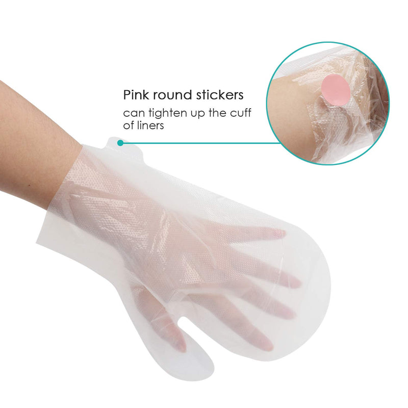 [Australia] - 200pcs Plastic Paraffin Bath Bags for Hand, Segbeauty Larger and Thicker Paraffin Wax Hand Liners, Therabath Spa Mitt Glove Liners for Paraffin Wax Machine and Wax Treatment Large (200 Count) 