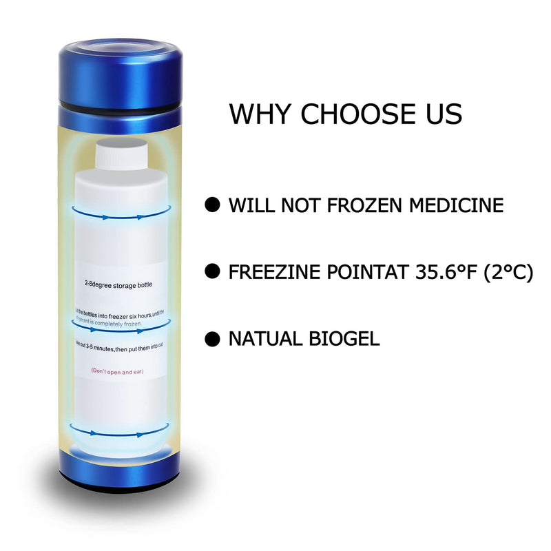 [Australia] - Bogush 48 Hrs Medicine Cooler Insulin Pen TSA Approved Travel Cooler Medication Diabetic Cooling Case Insulin Pens Cooler Travel CASE Medicine Cooler Box Medical Travel Cooler Bag Blue 