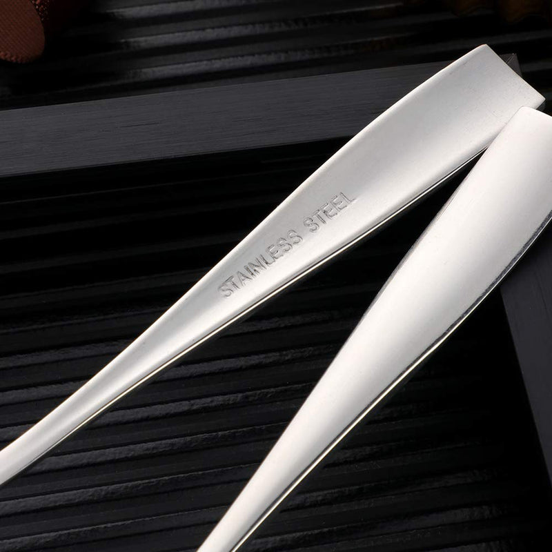[Australia] - SUNSENGEUR Tea Spoons 12-Piece Autograph Dinnerware Set Stainless Steel Set Use for Home, Kitchen, Restaurant- 5.3 Inches, Silver 