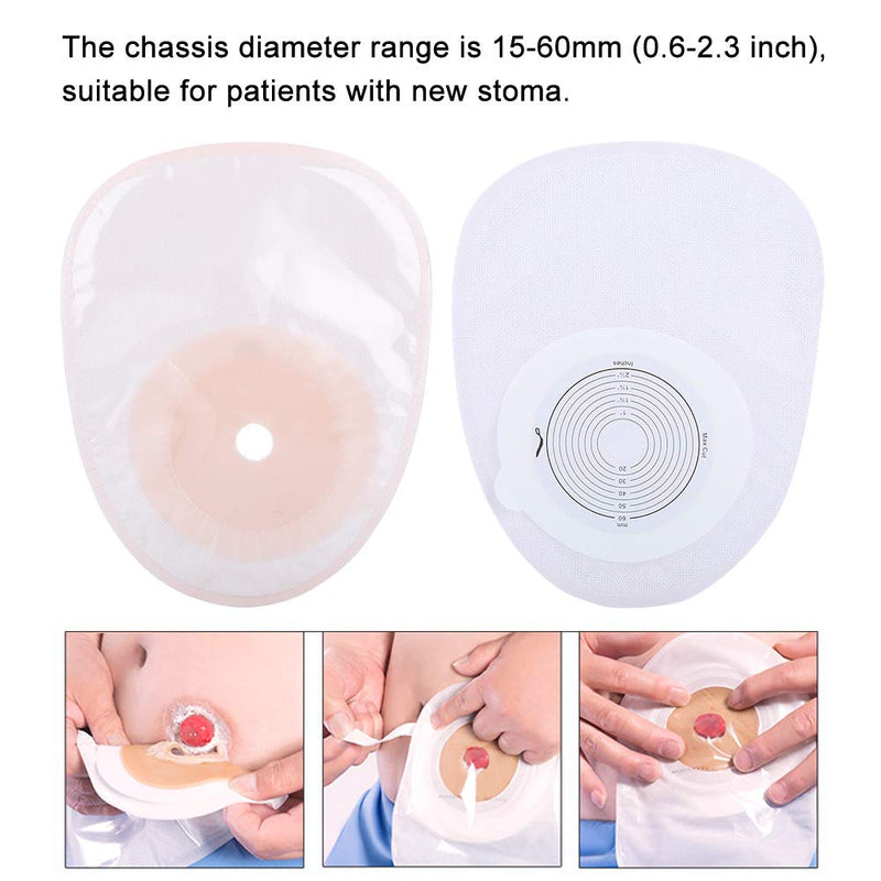 [Australia] - 10pcs/Pack Ostomy Bag, System Medicals Drainable Colostomy Bag, Skin-friendly Hydrocolloid Film Cut Size Brace Ostomy Supplies for Body Stoma Car 