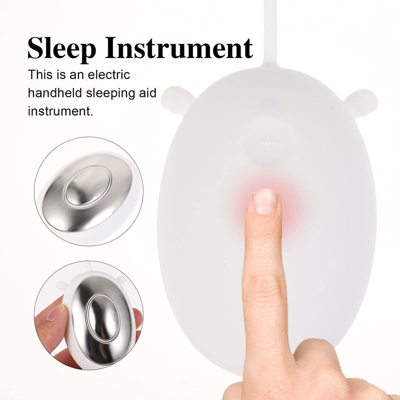 [Australia] - Healifty Mini Sleep Aid Handheld Microcurrent Rechargeable Sleep Device Holding Sleep Aid Instrument for Adults Relief Anxiety Pressure Improve Sleep White 