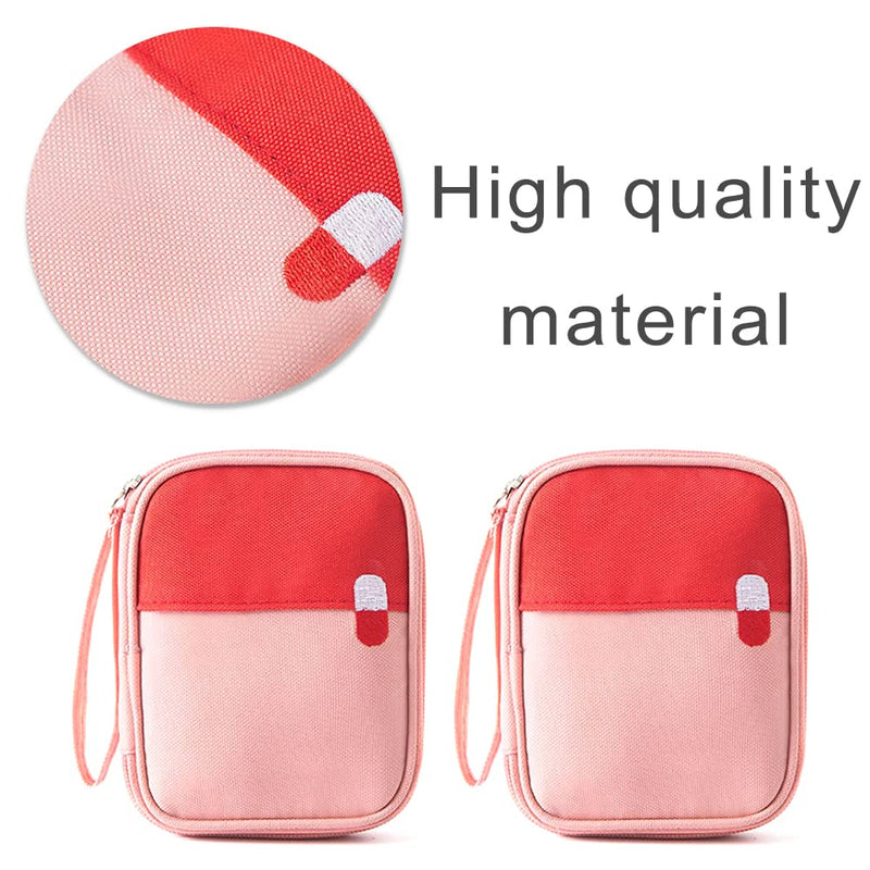 [Australia] - 2 Pcs First Aid Bag Multifunctional Layered Medicine Box Hiking Supplies for Travel, Business, Hiking, Camping 