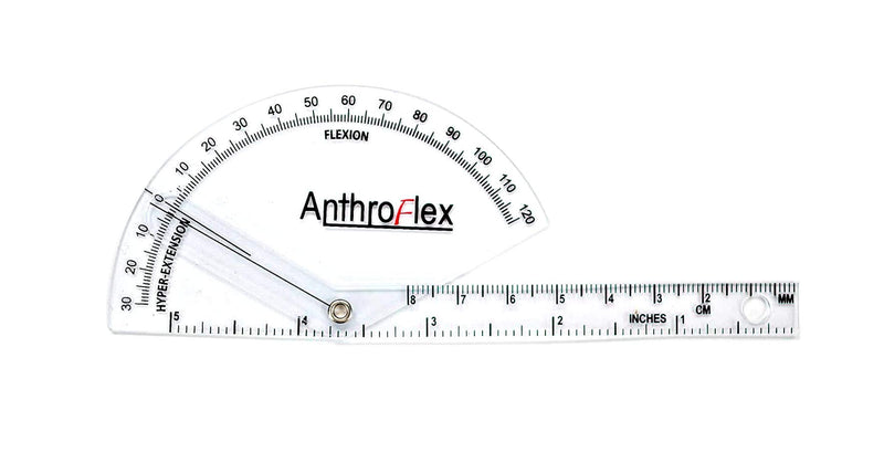 [Australia] - AnthroFlex Goniometer Set of 4: 12", 8", Finger, Spinal - to Measure Range of Motion of Joints for Physical Therapy and Occupational Therapy - cm and Inches, Made of Durable Plastic 