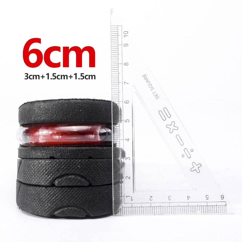 [Australia] - Height Increasing Insole 3-Layer Air Cushion Heel Insert Lift Shoes Insole for Men and Women Invisible Elevator Insoles 6cm Half Pad 