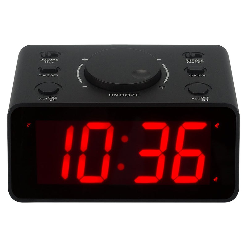 [Australia] - Alarm Clock, Dual Alarm, Adjustable Alarm Volume & Led Brightness, Snooze, Battery Operated, Simple Bedside Digital Clocks for Seniors, Teens, Kids, Bedside Desk, Sleep Timer, Bedroom Eclectic 