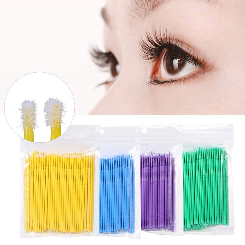 [Australia] - 4 Colors Available 100PCS/Bag Disposable Micro Applicator Brushes, Women Disposable Eyelash Extension Brushes for Makeup brushes, Extension Mascara Brush Eyelash Glue Cleaning Stick, (2.5mm)(yellow) yellow 