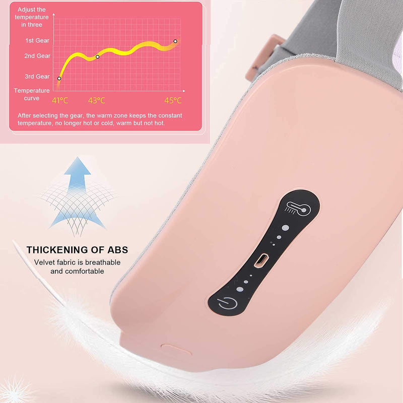 [Australia] - Menstrual Heating Pad, Electric Cordless Heating Waist Belt, Rechargeable Heated Massage Pad for Menstrual / Period, Stomachache, Back or Belly Pain Relief 